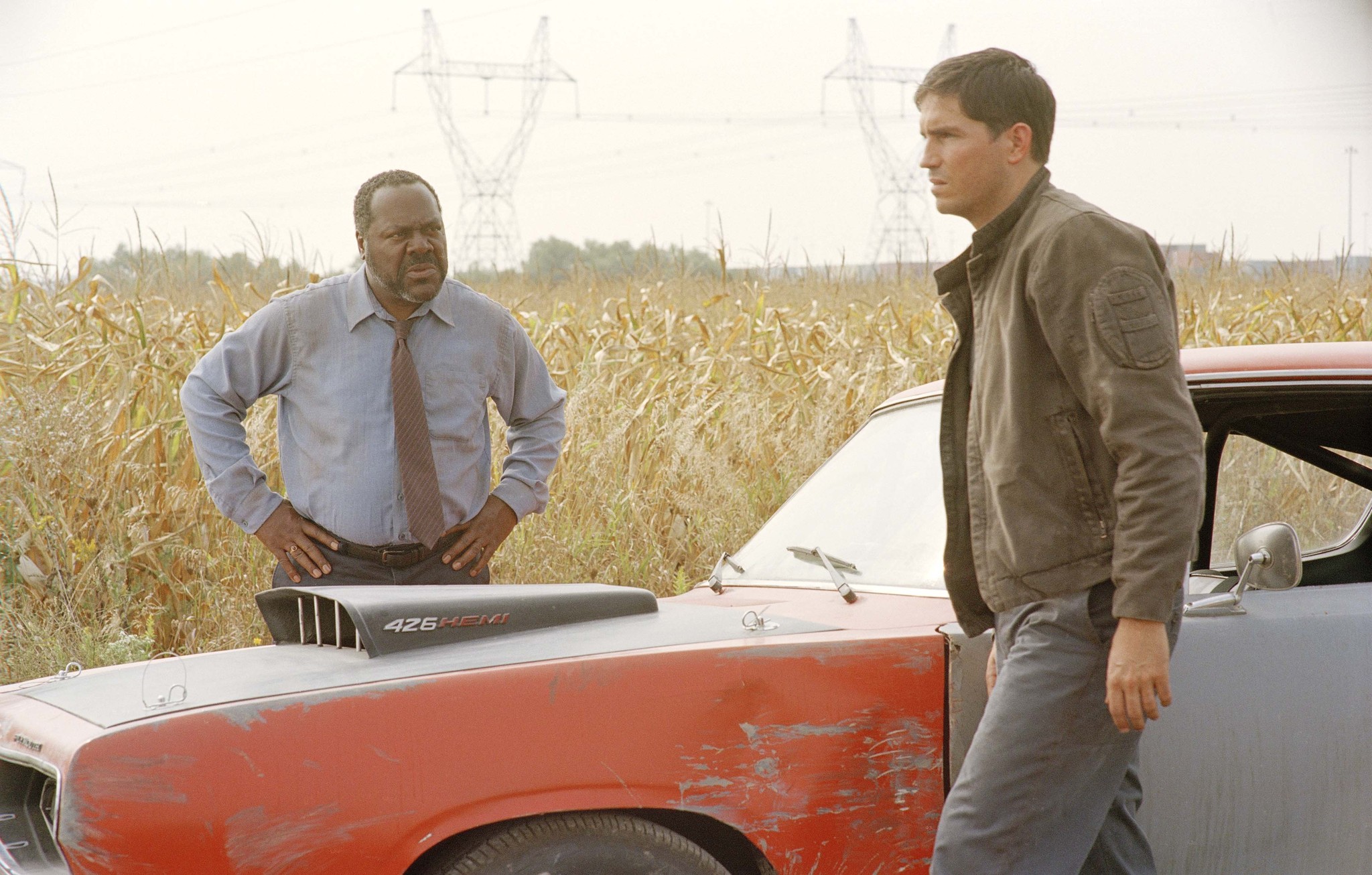 Still of Jim Caviezel and Frankie Faison in Highwaymen (2004)