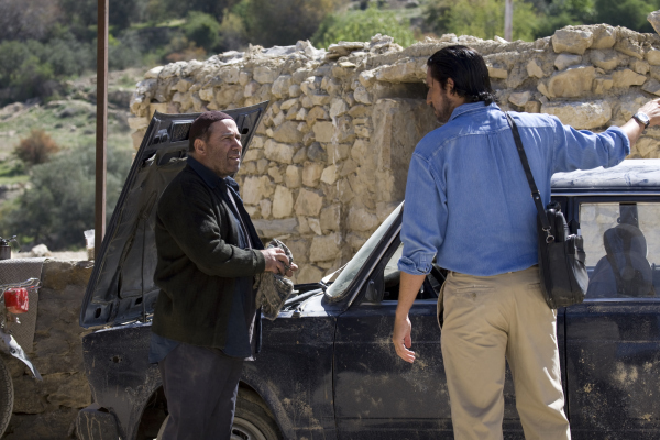 Still of Jim Caviezel and Parviz Sayyad in The Stoning of Soraya M. (2008)