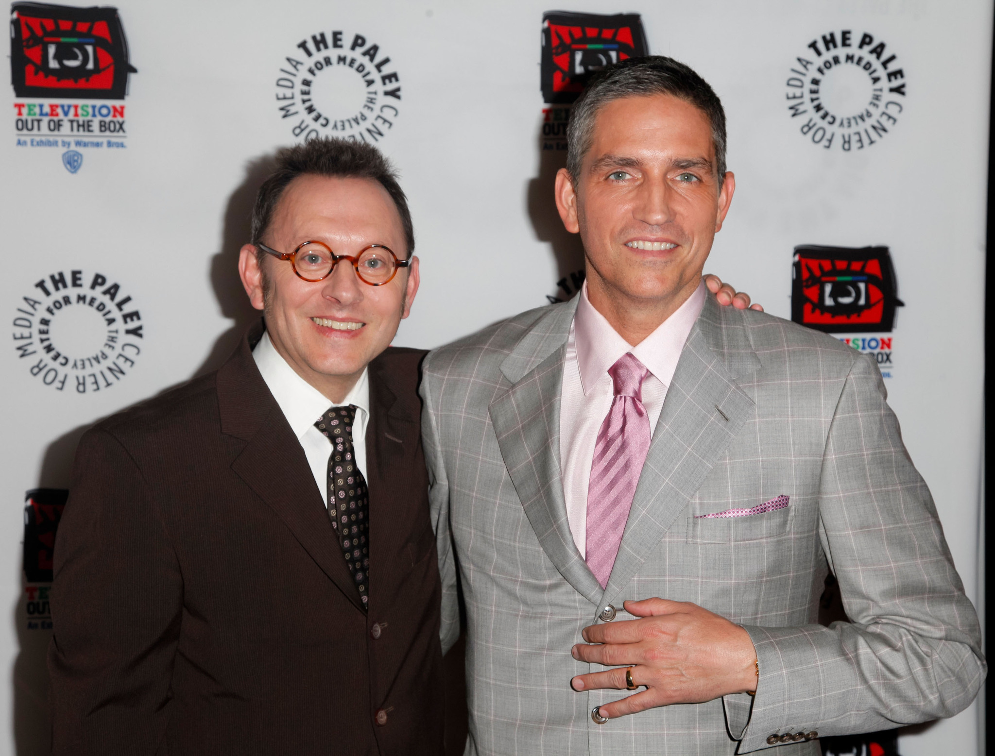 Jim Caviezel and Michael Emerson at event of Person of Interest (2011)