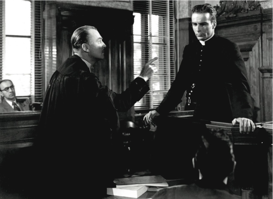 Still of Montgomery Clift and Karl Malden in I Confess (1953)