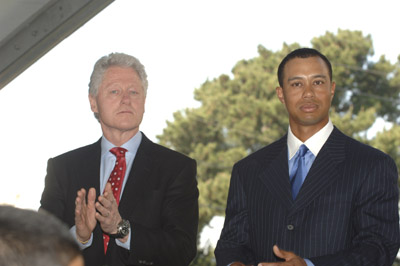 Bill Clinton and Tiger Woods