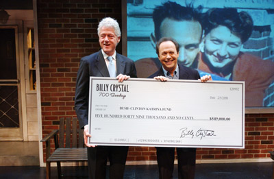Billy Crystal and Bill Clinton