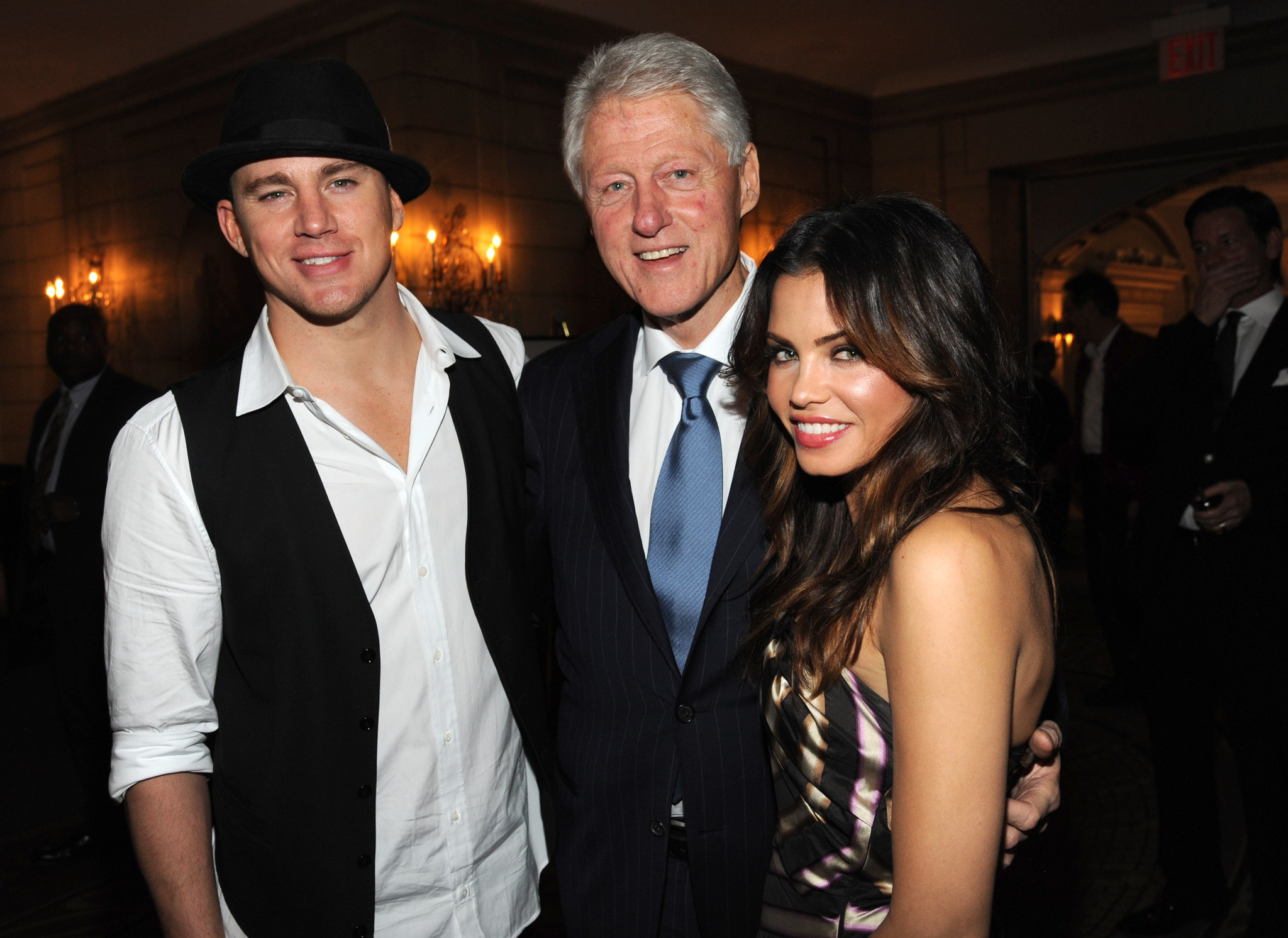 Bill Clinton, Channing Tatum and Jenna Dewan Tatum