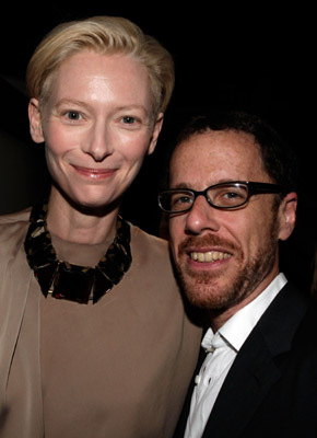 Ethan Coen and Tilda Swinton at event of A Serious Man (2009)