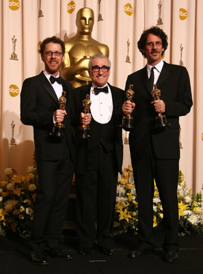 Martin Scorsese, Ethan Coen and Joel Coen at event of The 80th Annual Academy Awards (2008)