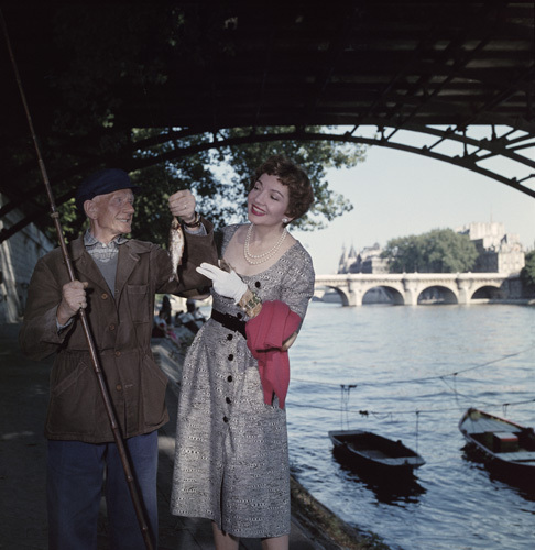 Claudette Colbert in Paris circa 1950s