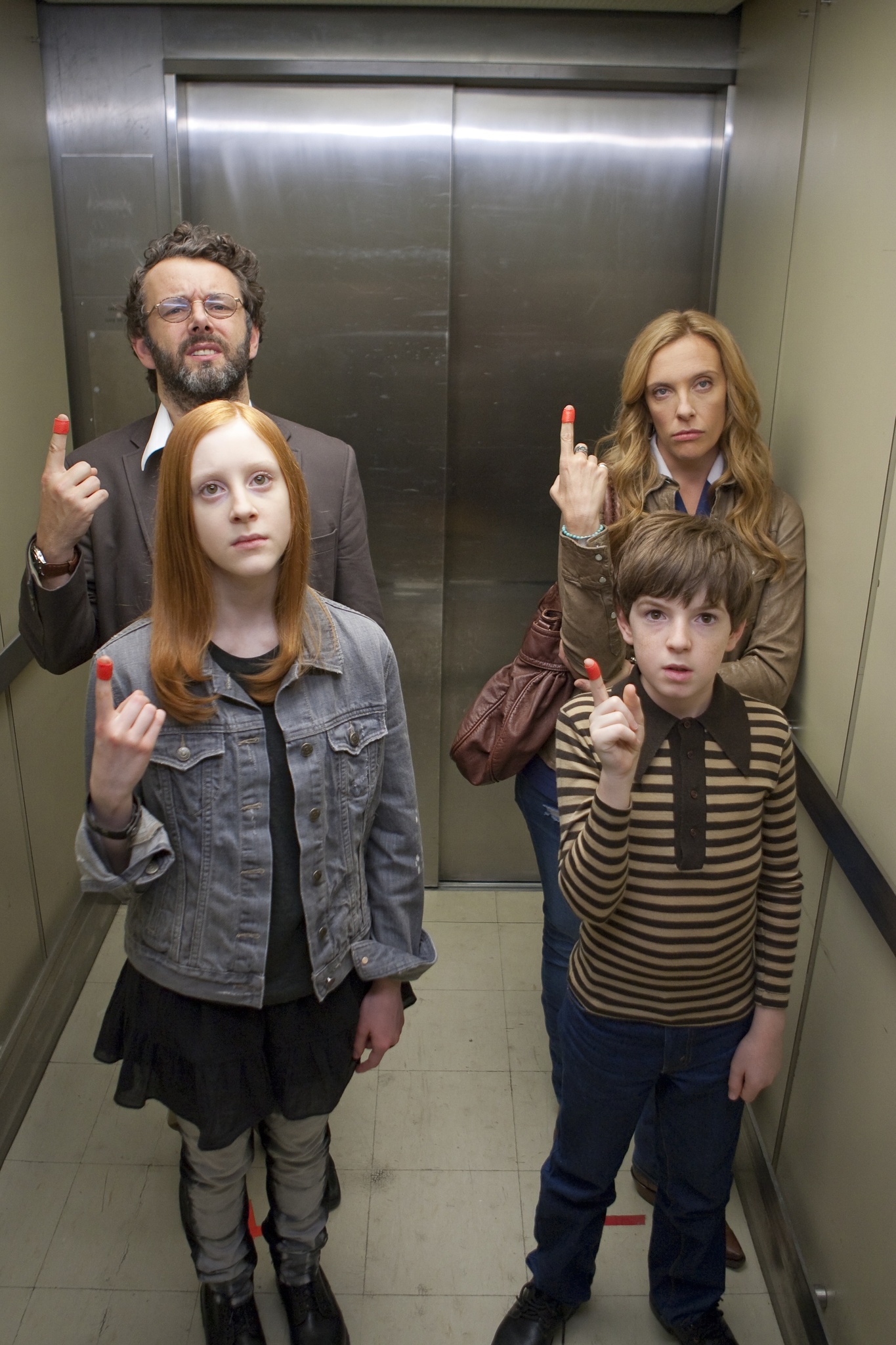 Still of Toni Collette, Michael Sheen, Samantha Weinstein and Jason Spevack in Jesus Henry Christ (2012)