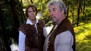 Jason Connery and Gareth Thomas star in David Winning's Merlin (1998/1) shot on location in Scotland.