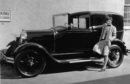 Joan Crawford with her 1928 Model A Ford C. 1928 *M.W.*