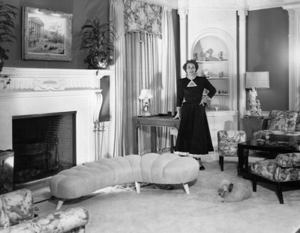 Joan Crawford at home in Los Angeles C. 1949