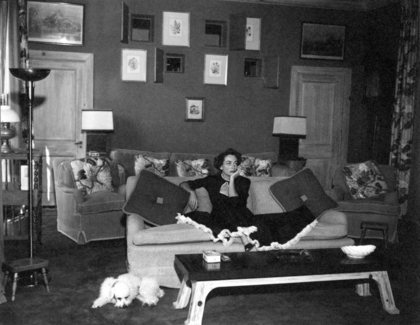 Joan Crawford at home in Los Angeles C. 1949