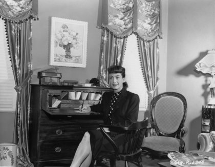 Joan Crawford at home in Los Angeles C. 1945