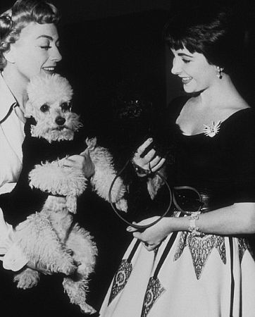 Elizabeth Taylor with Joan Crawford C. 1953
