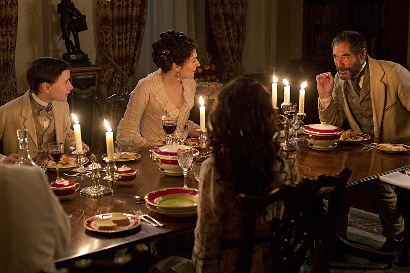 Still of Timothy Dalton, Anna Chancellor and Xavier Atkins in Penny Dreadful (2014)