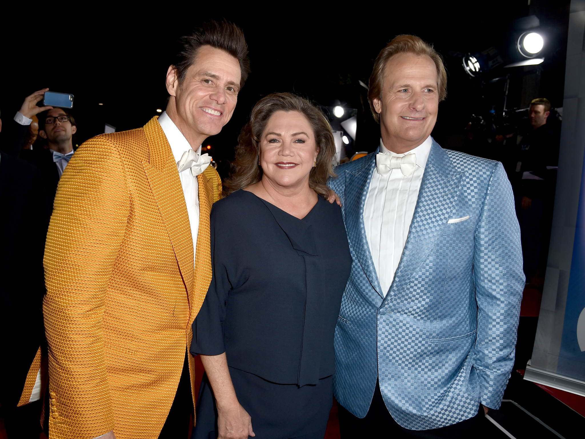 Jim Carrey, Kathleen Turner and Jeff Daniels at event of Bukas ir bukesnis 2 (2014)