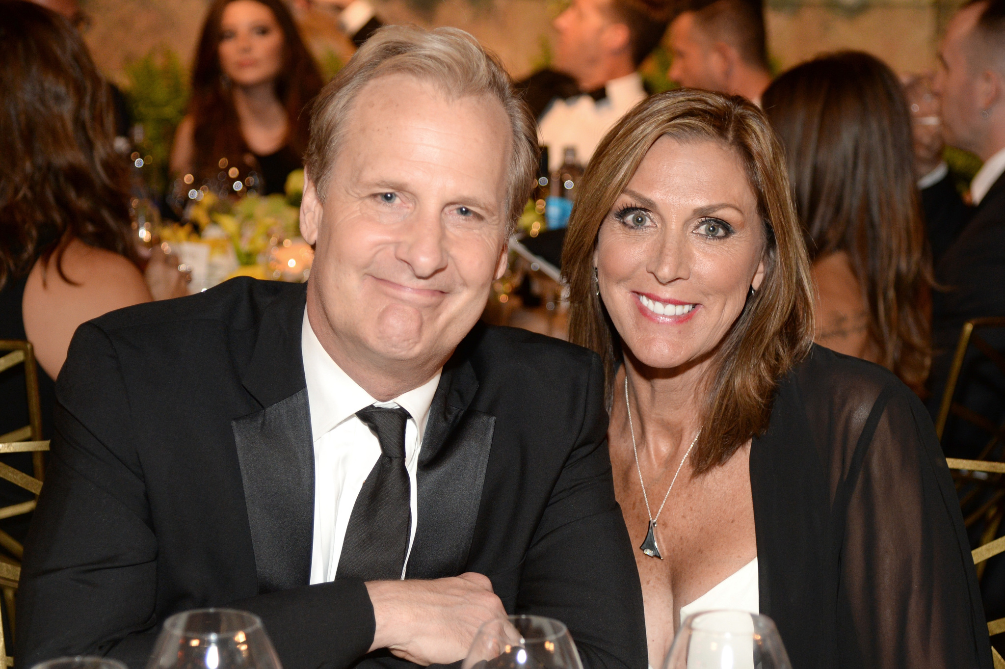 Actor Jeff Daniels (L) and Kathleen Rosemary Treado attend the 2014 AFI Life Achievement Award: A Tribute to Jane Fonda at the Dolby Theatre on June 5, 2014 in Hollywood, California. Tribute