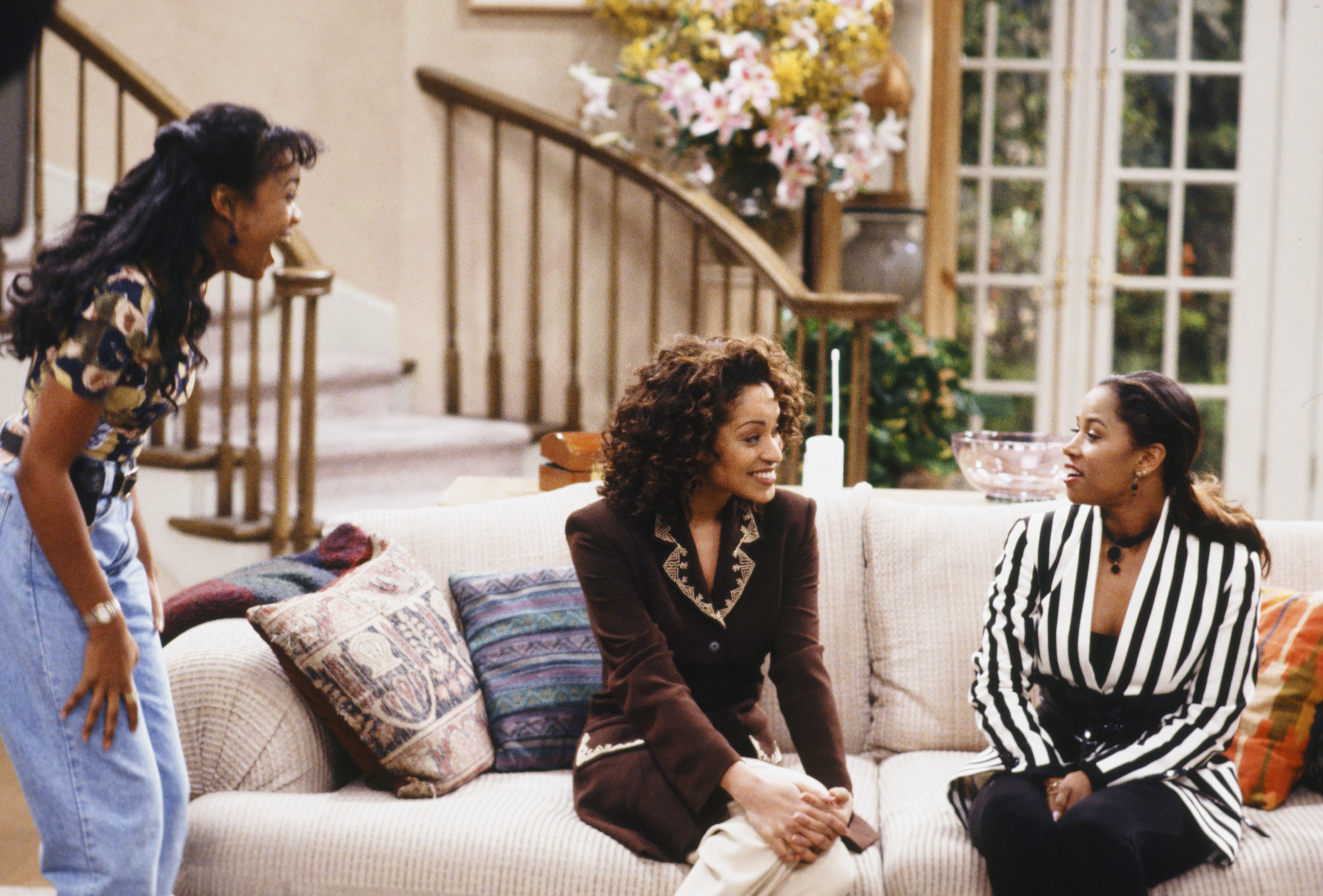 Still of Stacey Dash, Tatyana Ali, Ashley Bank and Karyn Parsons in The Fresh Prince of Bel-Air (1990)