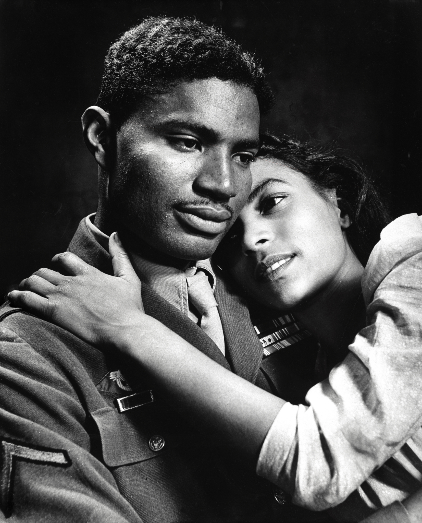Publicity still of actors Ruby Dee and Ossie Davis in the Broadway show 'Jeb,' 1946.