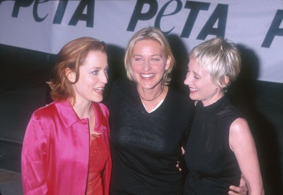 Gillian Anderson, Anne Heche and Ellen DeGeneres