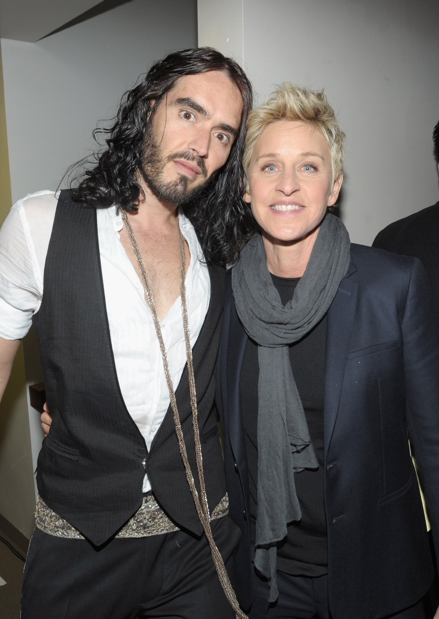 Ellen DeGeneres and Russell Brand