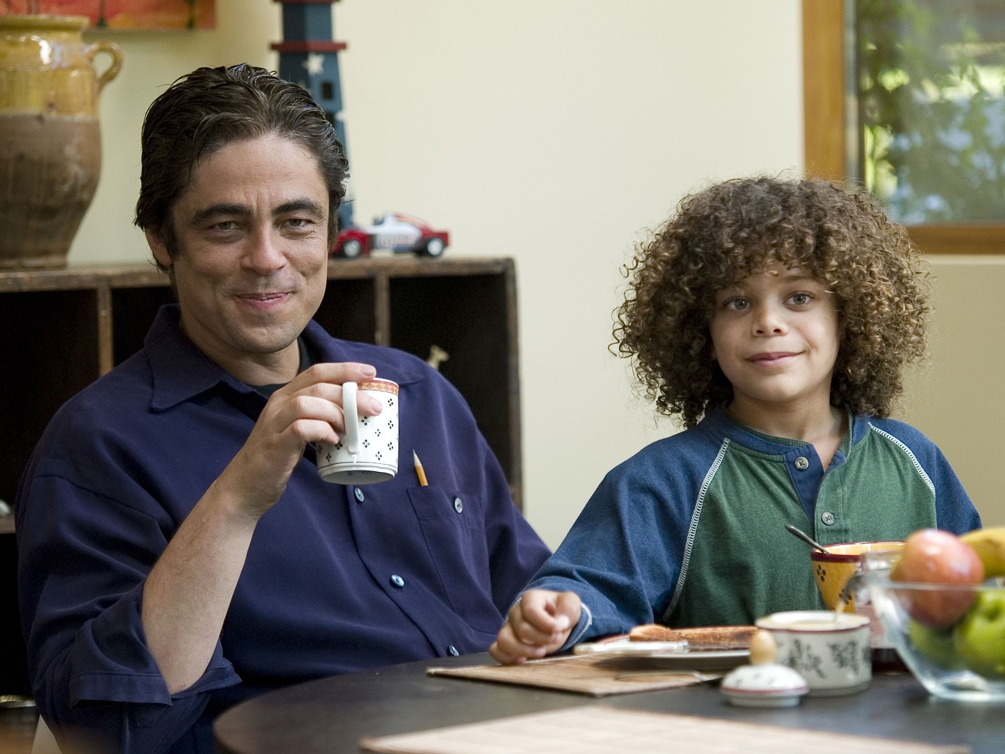 Still of Benicio Del Toro and Micah Berry in Things We Lost in the Fire (2007)