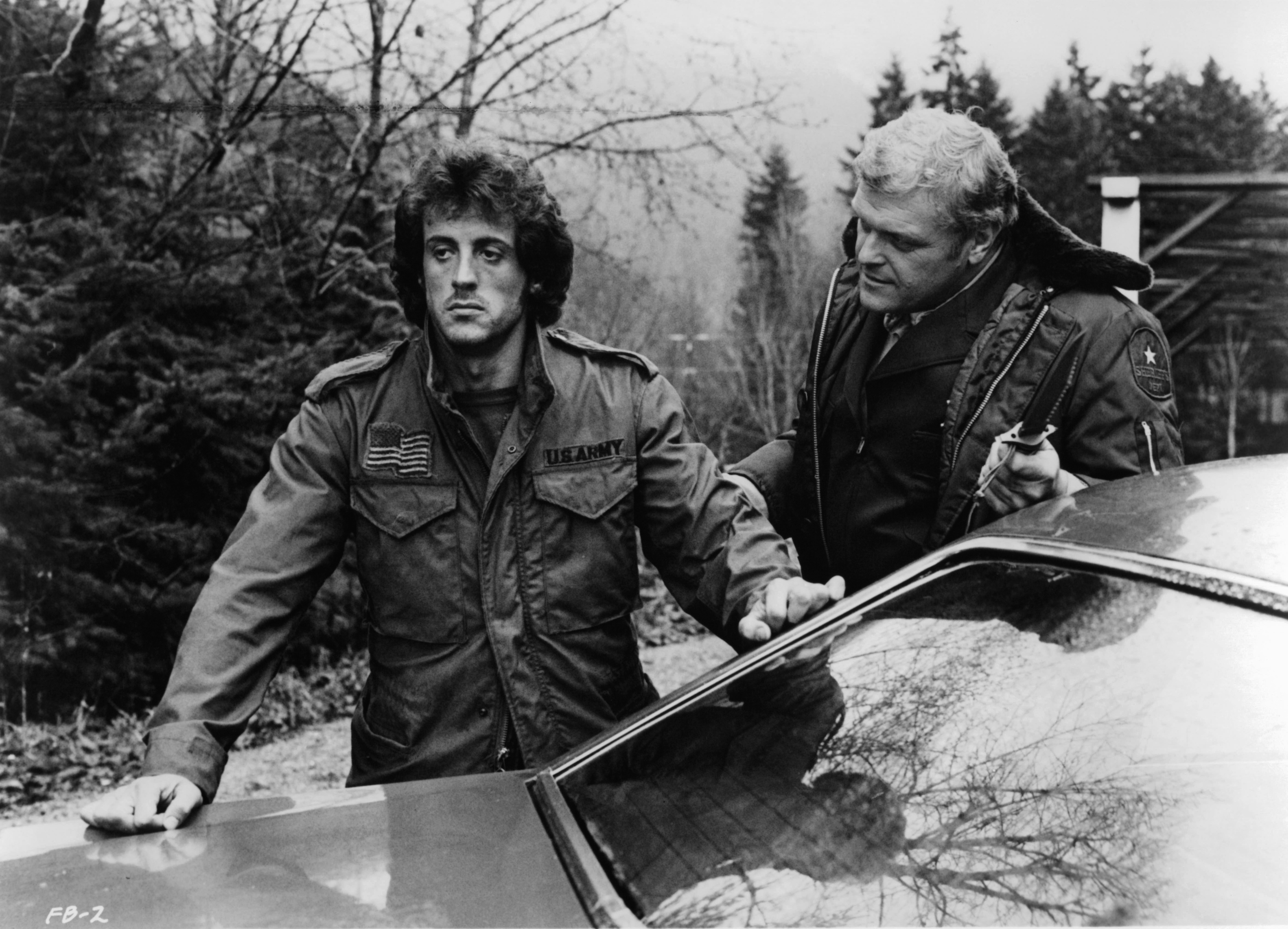 Still of Sylvester Stallone and Brian Dennehy in First Blood (1982)