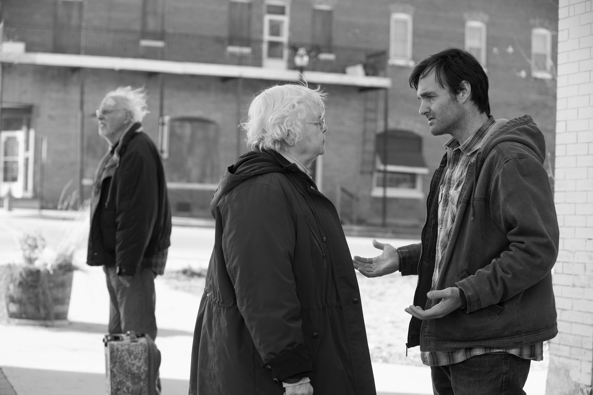 Still of Bruce Dern, Will Forte and June Squibb in Nebraska (2013)