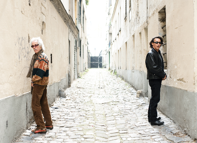 Tom DiCillo and Doors drummer John Densmore in Paris for the theatrical release of When You're Strange.