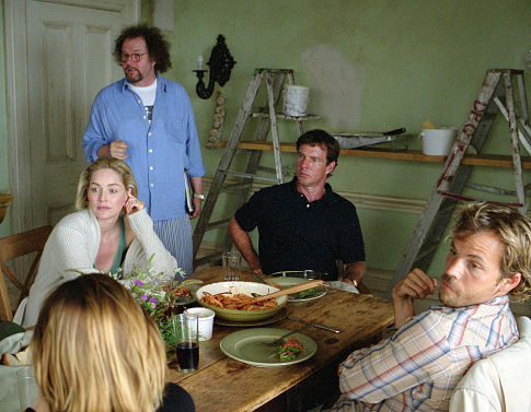 Sharon Stone, Dennis Quaid, Stephen Dorff and Mike Figgis in Cold Creek Manor (2003)