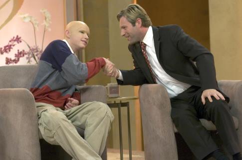 Still of Aaron Eckhart and Eric Haberman in Thank You for Smoking (2005)