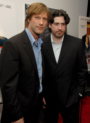 Aaron Eckhart and Jason Reitman at event of Thank You for Smoking (2005)