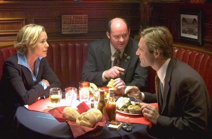 Still of Aaron Eckhart, Maria Bello and David Koechner in Thank You for Smoking (2005)