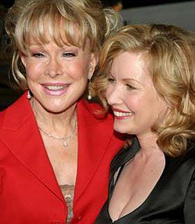 Barbara Eden and Katherine Fugate arrive at The Prince & Me premiere in Hollywood, March 28, 2004.