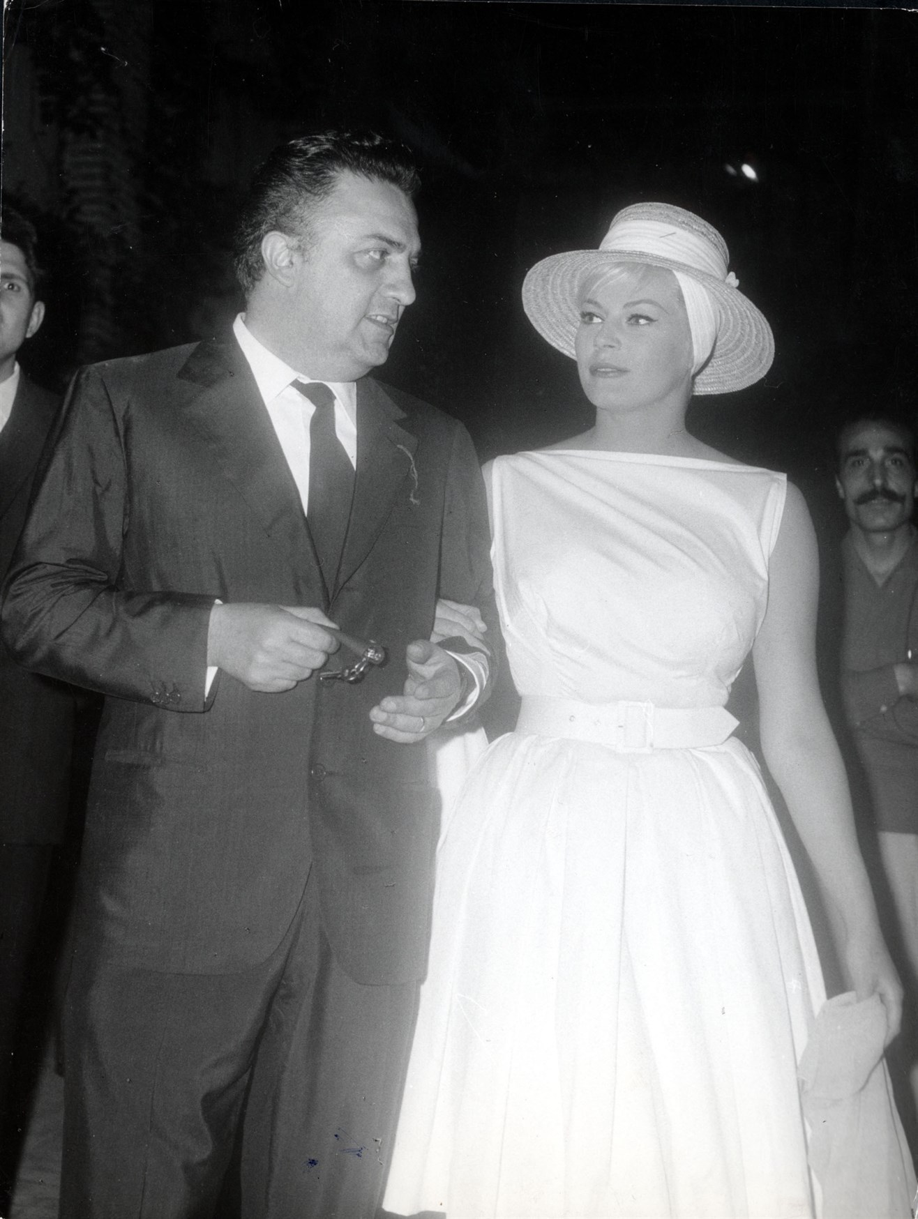 Federico Fellini and Anita Ekberg