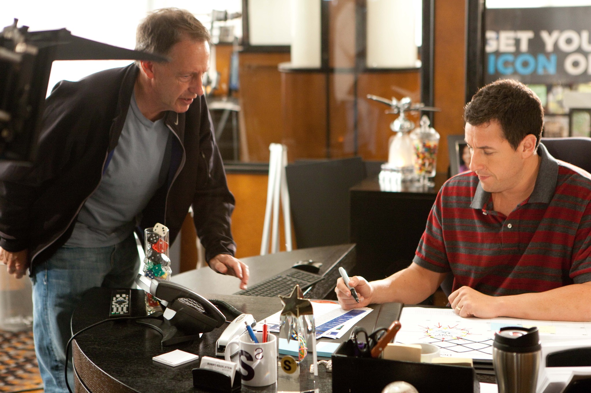 Still of Adam Sandler and Dennis Dugan in Dzekas ir Dzile (2011)