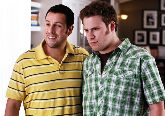Still of Adam Sandler and Seth Rogen in Funny People (2009)