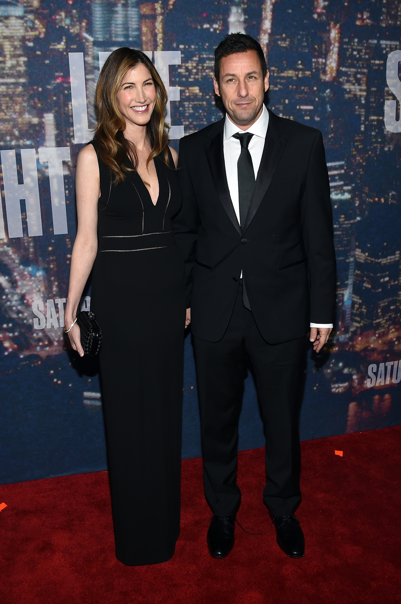 Adam Sandler and Jackie Sandler at event of Saturday Night Live: 40th Anniversary Special (2015)