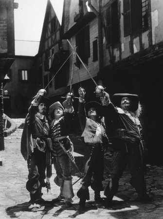 Douglas Fairbanks, Leon Bary, George Siegmann, Eugene Pallette. Three Musketeers, The (1921)