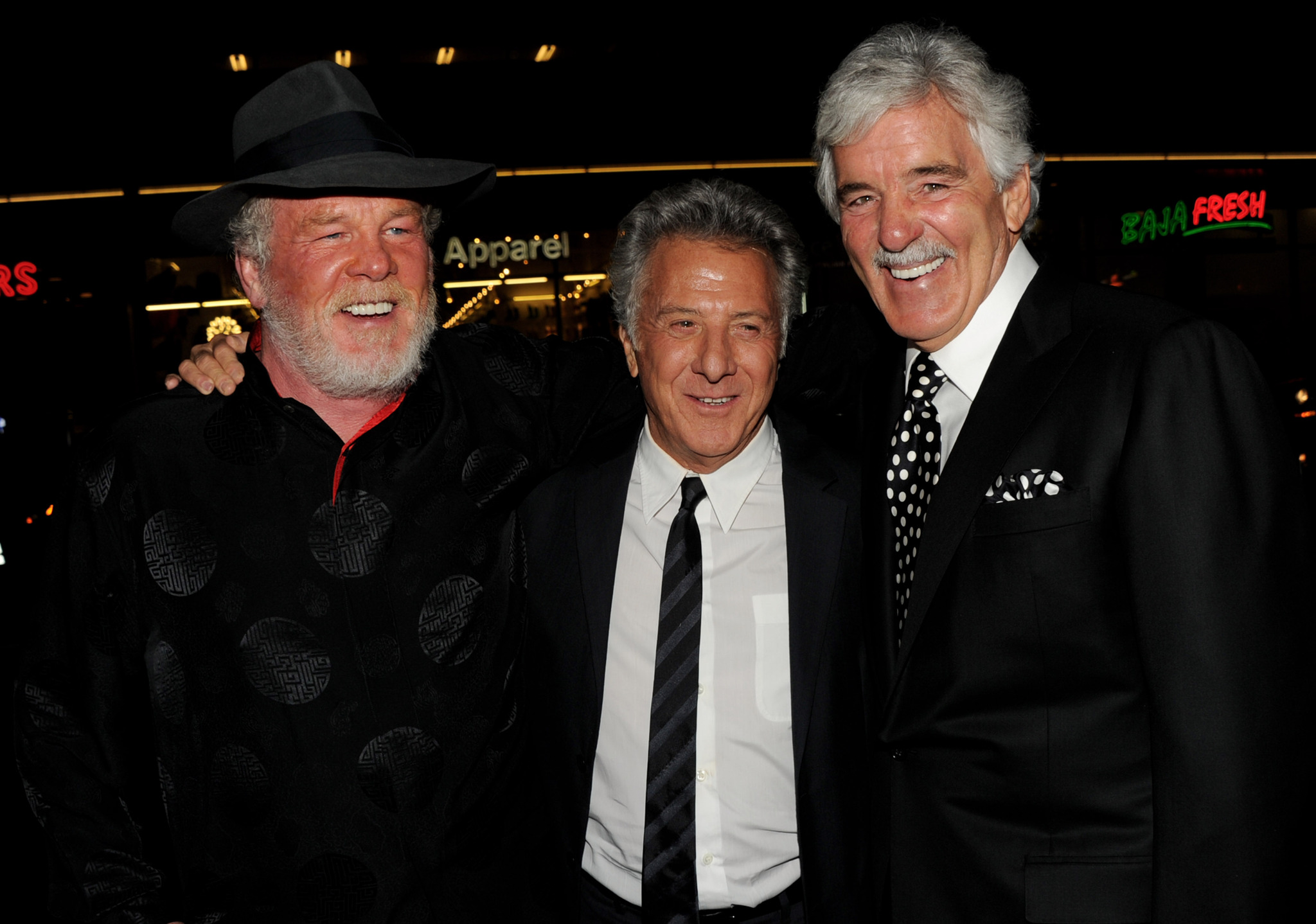 Dustin Hoffman, Nick Nolte and Dennis Farina at event of Luck (2011)