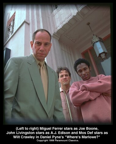 Miguel Ferrer, Yasiin Bey and John Livingston in Where's Marlowe? (1998)