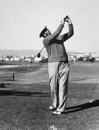 W.C. Fields golfing in Los Angeles, Ca.