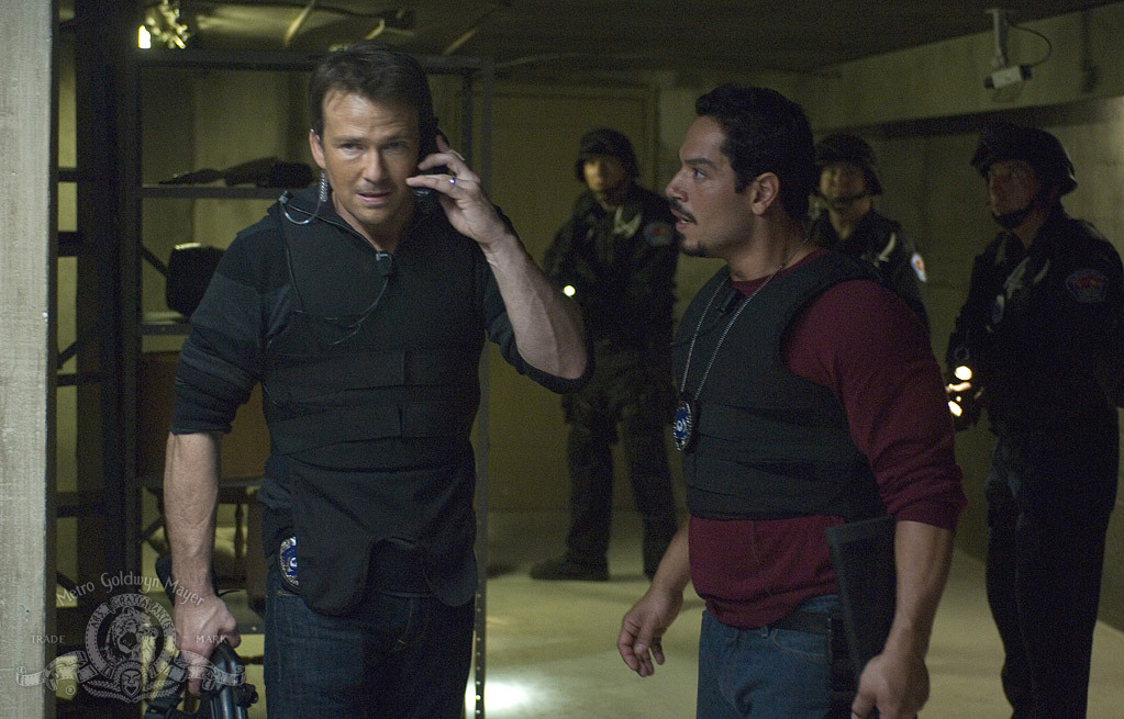 Still of Sean Patrick Flanery and Greg Serano in Deadly Impact (2010)