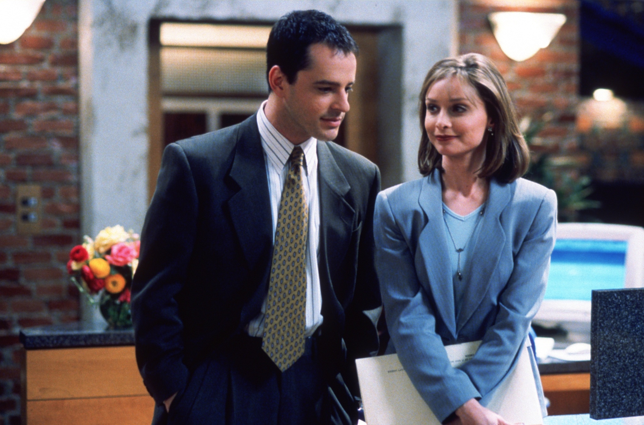 Still of Calista Flockhart and Gil Bellows in Ally McBeal (1997)