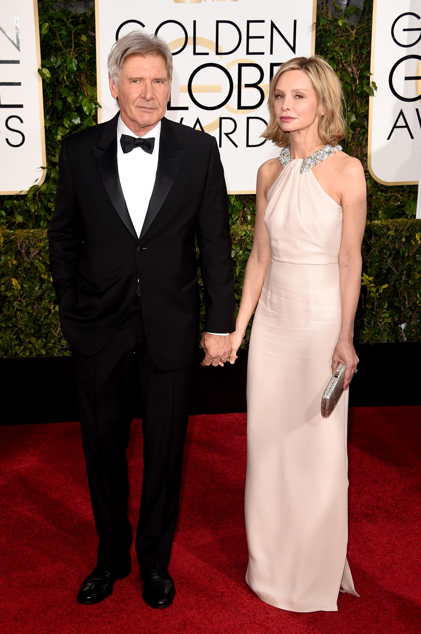 Harrison Ford and Calista Flockhart at event of 72nd Golden Globe Awards (2015)