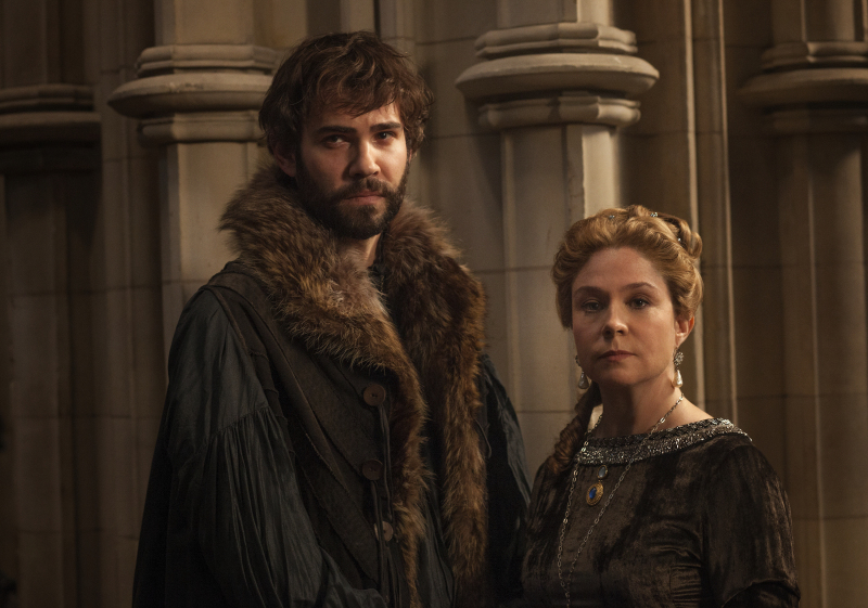 Still of Megan Follows and Rossif Sutherland in Reign (2013)