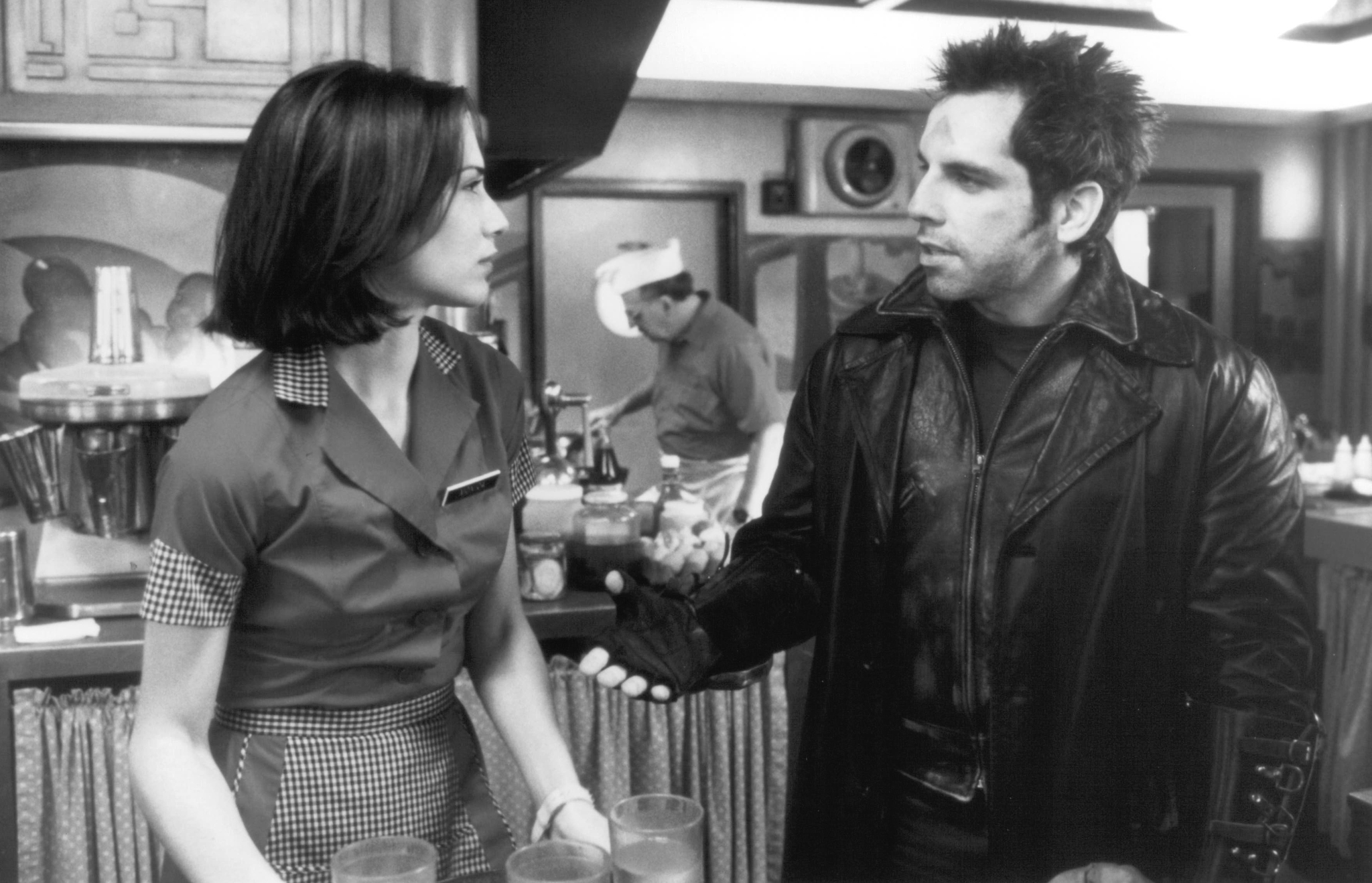 Still of Claire Forlani and Ben Stiller in Mystery Men (1999)
