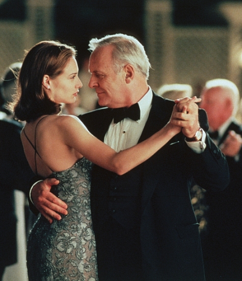 Still of Anthony Hopkins and Claire Forlani in Meet Joe Black (1998)