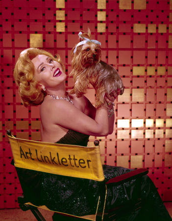 Zsa Zsa Gabor with Pet Dog