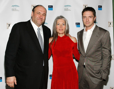 James Gandolfini, Topher Grace and Gloria Flora