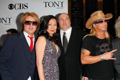 James Gandolfini, Bret Michaels, Rikki Rockett and Deborah Lin